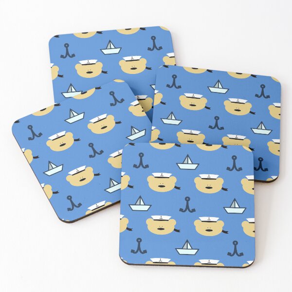 Item preview, Teddy bear pattern with sailor, anchor and ship designed and sold by chrisbears.