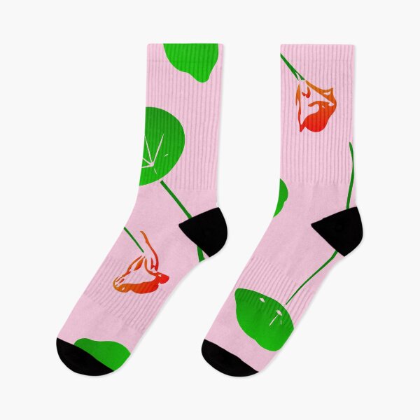 Artikelvorschau, Minimalistisches Kapuzinerkresse-Blumen-Blumenmuster (auf rosa) entworfen und verkauft von Davey's Designs.