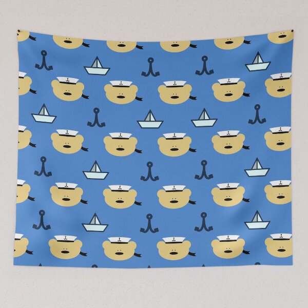 Item preview, Teddy bear pattern with sailor, anchor and ship designed and sold by chrisbears.
