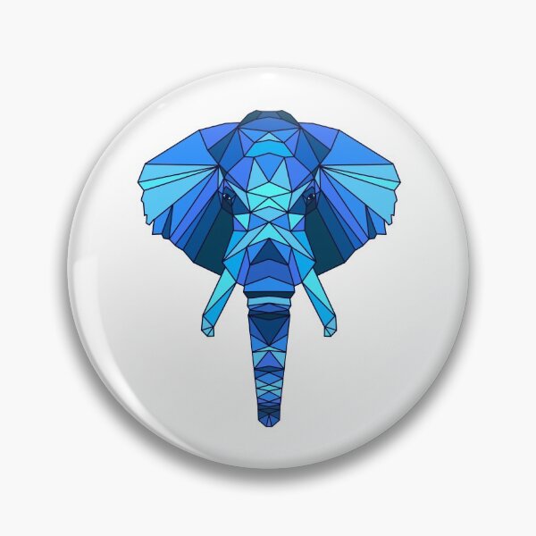 Item preview, Geometric Elephant - Blue designed and sold by Geometricshow.