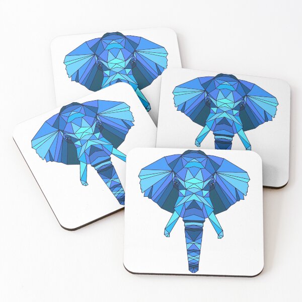 Item preview, Geometric Elephant - Blue designed and sold by Geometricshow.
