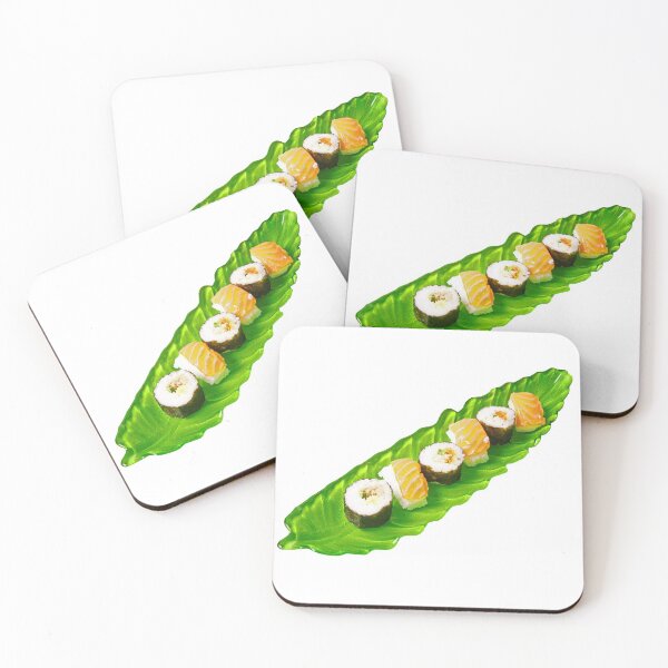 Item preview, Sushi Food Design Fish Dish on Leaf designed and sold by luvvvvvit.