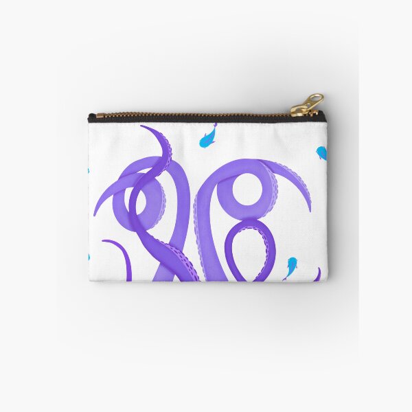 Item preview, Violet tentacles of octopus among turquoise fish designed and sold by Maravilhosa.