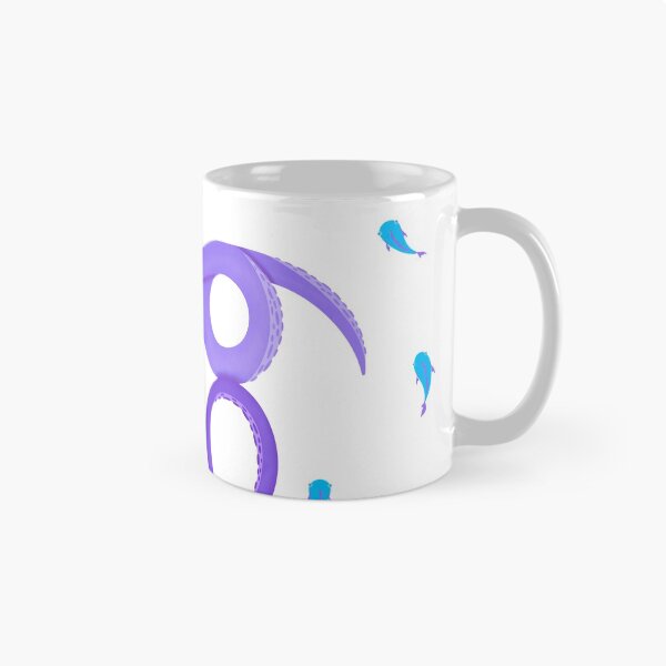 Item preview, Violet tentacles of octopus among turquoise fish designed and sold by Maravilhosa.