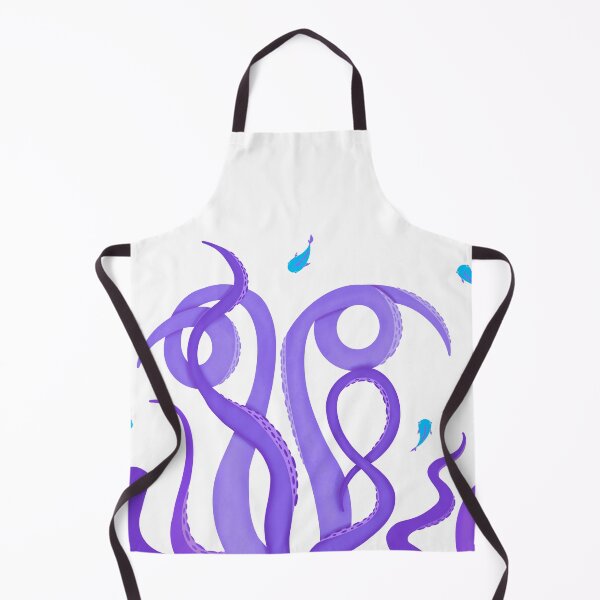 Item preview, Violet tentacles of octopus among turquoise fish designed and sold by Maravilhosa.