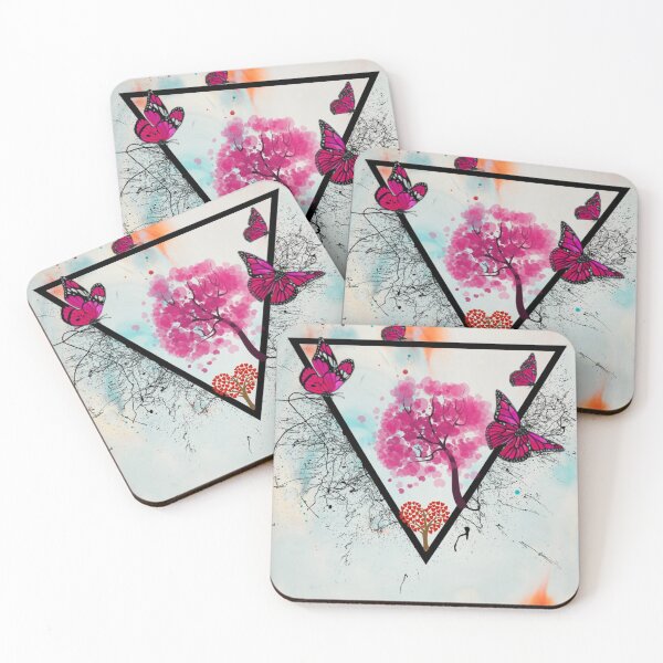 Item preview, Triangle pink abstract art digital designed and sold by WEShop23.