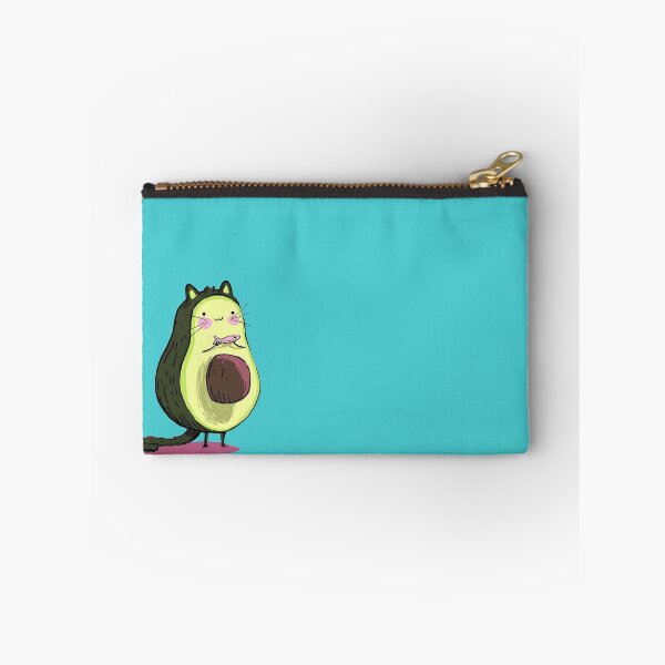 Item preview, Smiley avocado-cat with a fish designed and sold by MisoraA.