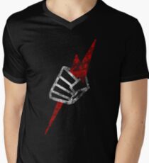 Pride "Fist" Distressed Men's V-Neck T-Shirt