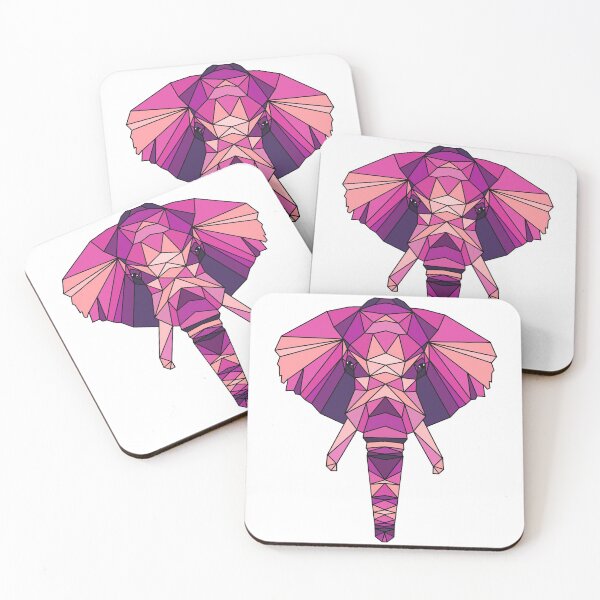 Item preview, Geometric Elephant - Pink - Lilac designed and sold by Geometricshow.