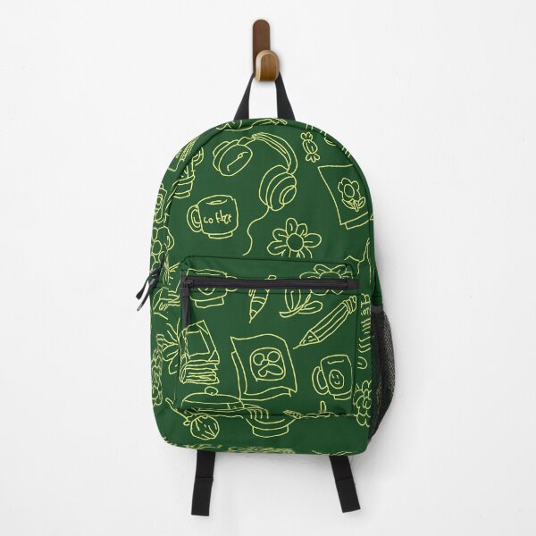 Item preview, calm green coffee, books and tea pattern. designed and sold by JJadx.