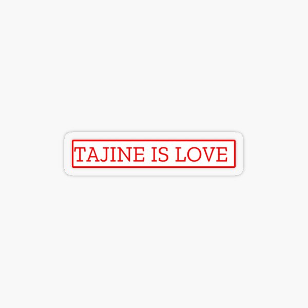 TAJINE IS LOVE Transparent Sticker