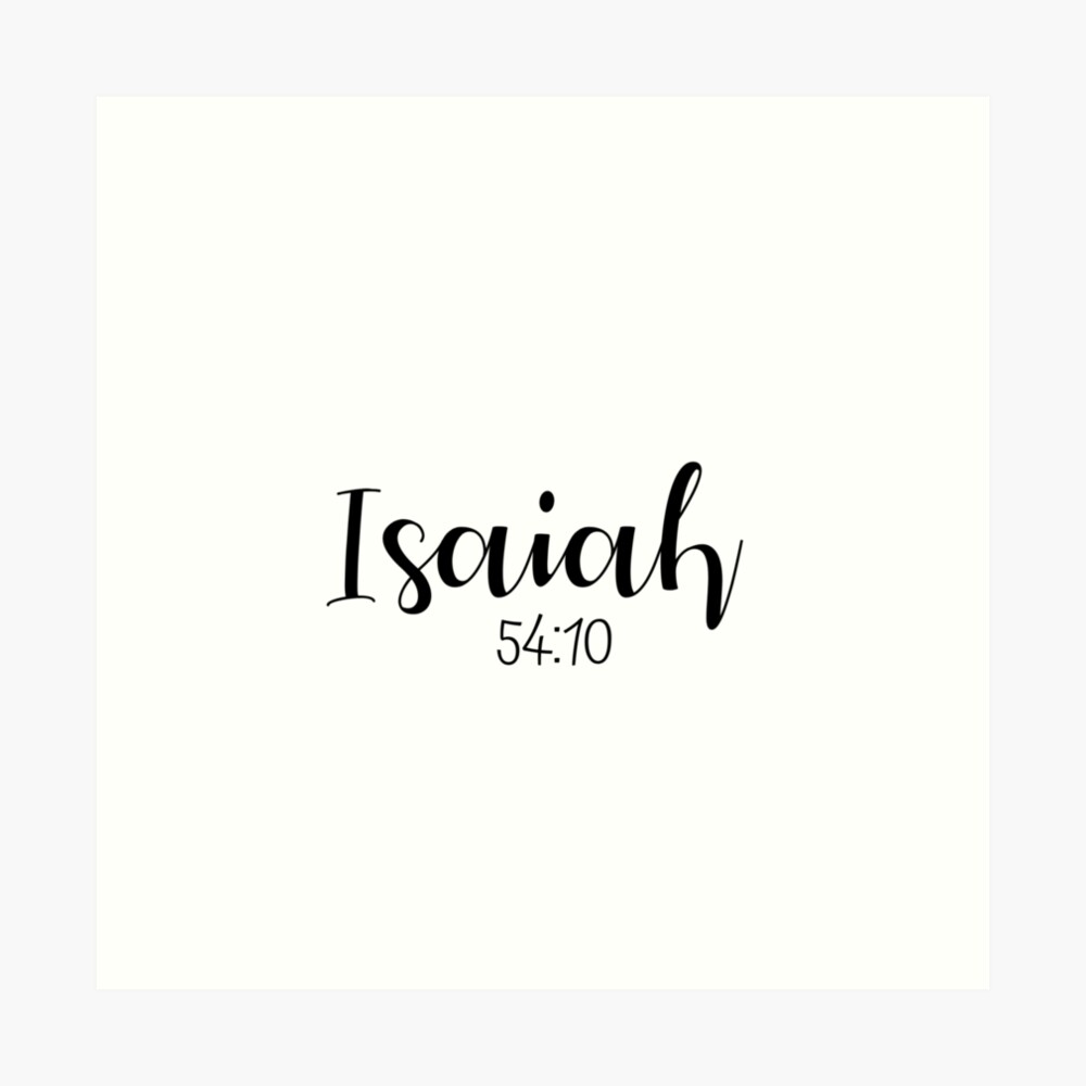 Isaiah 54:10 Memory verse 