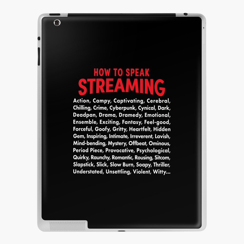 Vocabulary of Streaming. iPad Case & Skin