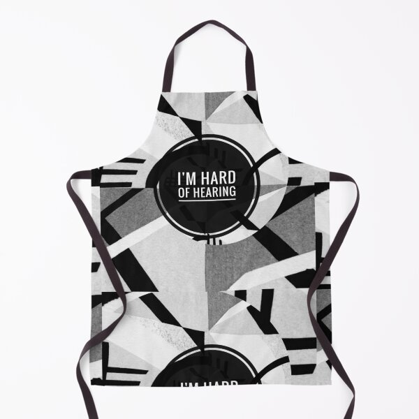Item preview, Black, White and Grey Geometric Patterns Hard of Hearing Face Mask - Hard of Hearing Awareness /Communication Prompt Face Mask by Jenny Meehan designed and sold by Jenny Meehan Art Prints and Patterns .