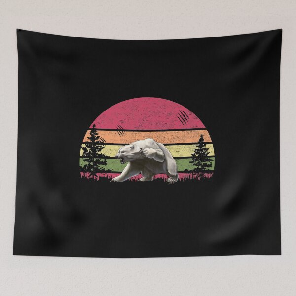 Item preview, Polar Bear - Round Retro Vintage Circle Style designed and sold by Prof- Artist.