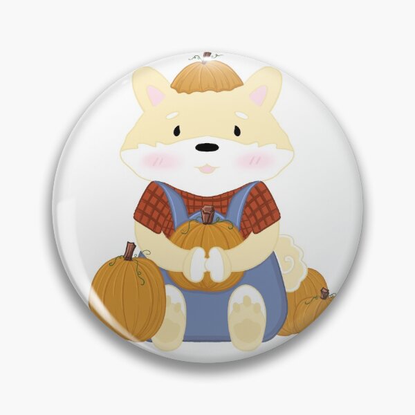 Item preview, Fall Pumpkin Picking Shiba (Cream) designed and sold by x3wolfii.