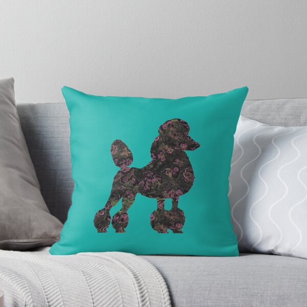 Item preview, Poodle with beautiful pink flowers  designed and sold by ThePoodleandCo.