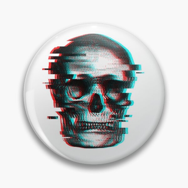 Item preview, glitchy skull designed and sold by Vernon Carl D'souza.