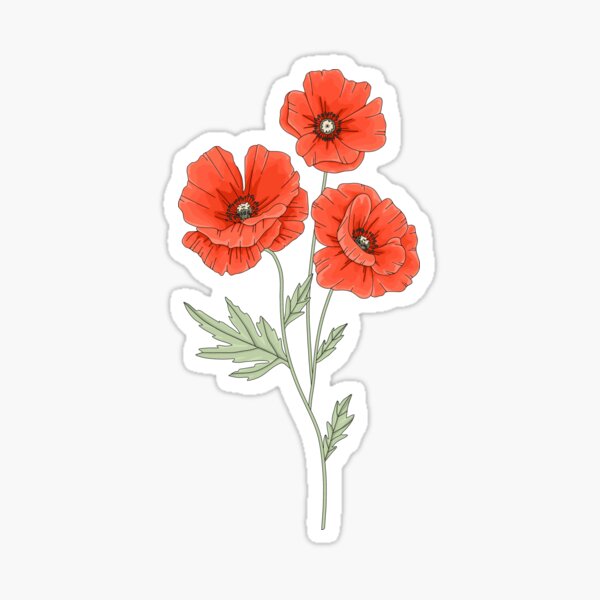 Stickers support poppy