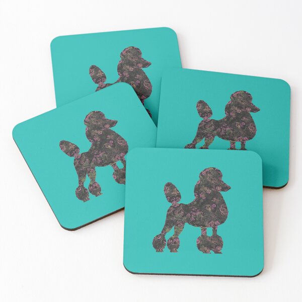 Item preview, Poodle with beautiful pink flowers  designed and sold by ThePoodleandCo.