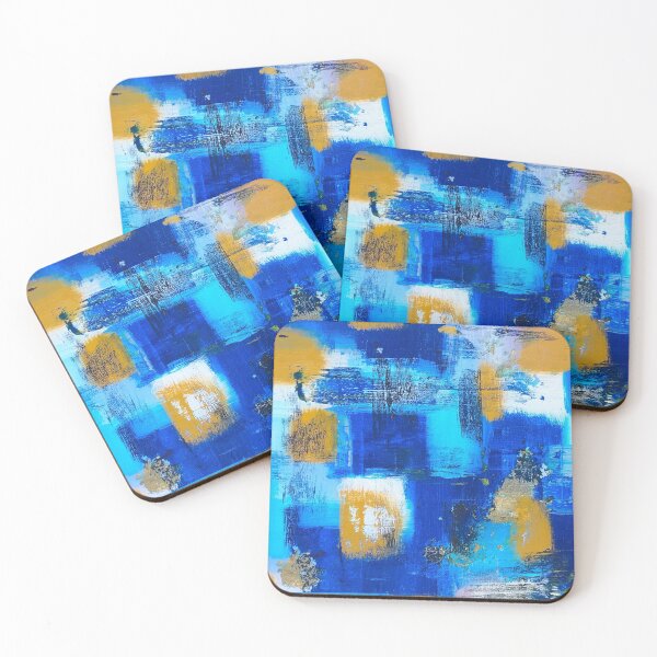 Item preview, Blue Gold Black Abstract Art, Blue Gold Design, Unique Blue Gold Black , Urban Art, Urban Decor, Contemporary Abstract designed and sold by AbstractAcacia.