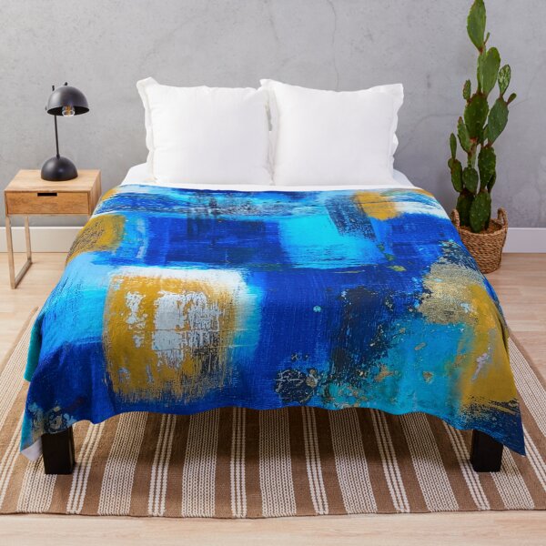 Item preview, Blue Gold Black Abstract Art, Blue Gold Design, Unique Blue Gold Black , Urban Art, Urban Decor, Contemporary Abstract designed and sold by AbstractAcacia.
