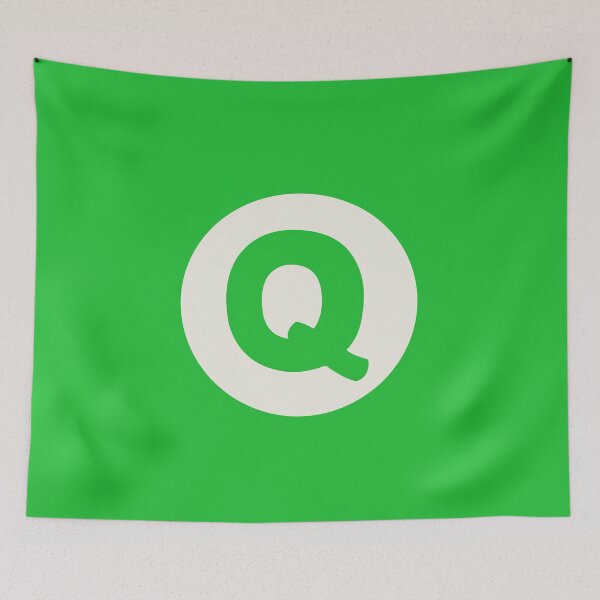 Item preview, letter q green designed and sold by ZiphGames.