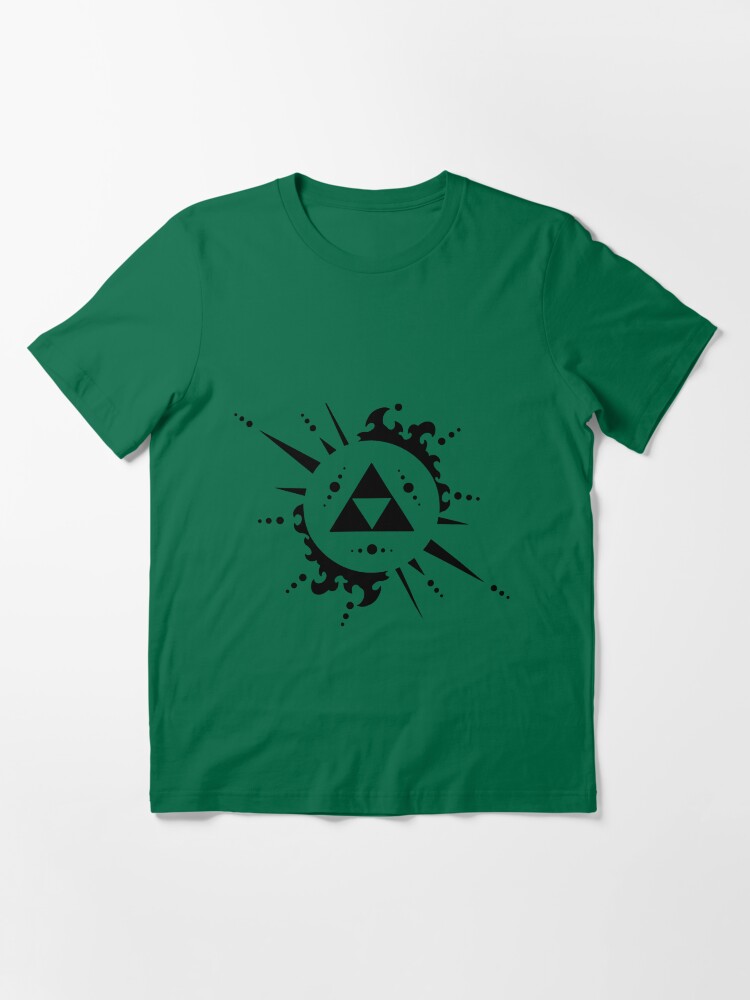 Alternate view of Triforce Black and White Essential T-Shirt
