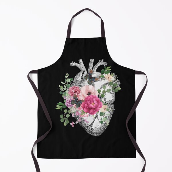 Item preview, Bloom Floral Heart Human Anatomy pink roses watercolor designed and sold by Collagedream.