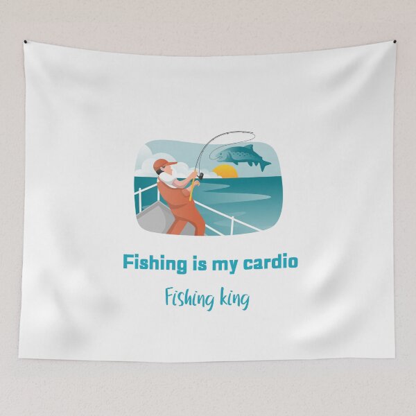 Item preview, FISHING IS MY CARDIO | FISHING KING designed and sold by Ashalcheema.