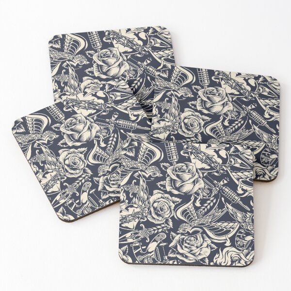 Item preview, Amazing Tattoo Monochrome Pattern designed and sold by Vector Scout Lab.