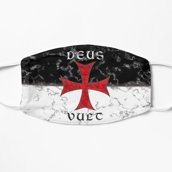 Deus Vult Crusader Cross in Marble Mask