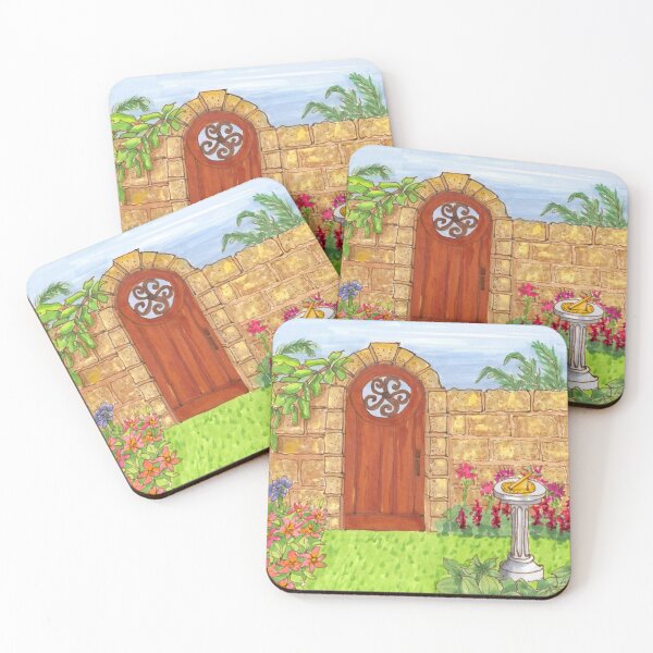Item preview, Garden Wall with Door & Sundail designed and sold by Stephanie Sipp.