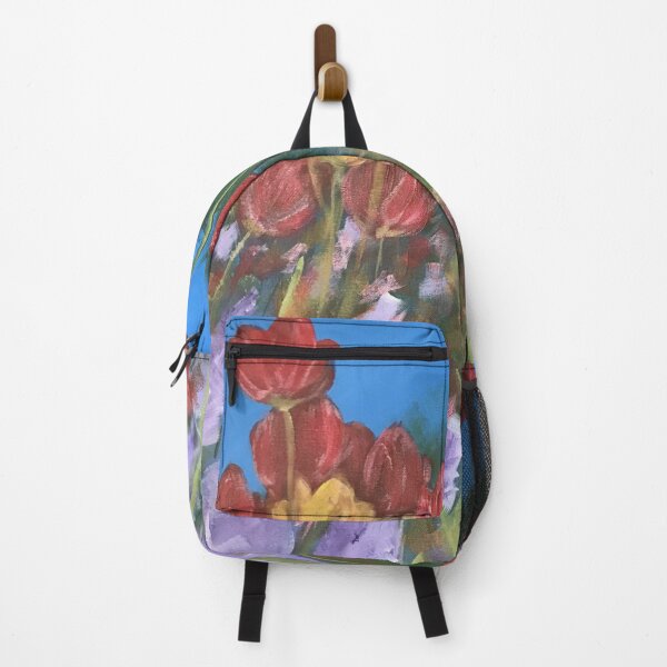 Item preview, Tulips - Red and Yellow Tulips with a bright blue sky designed and sold by JaneWrenArt.