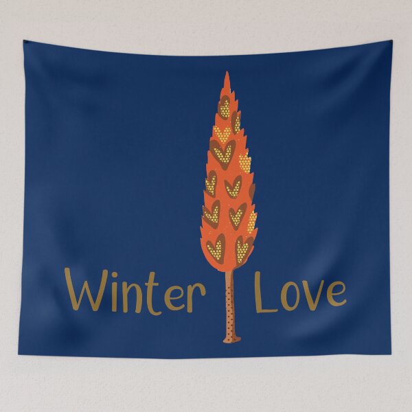 Item preview, Winter Love - Orange Brown Tree Illustration GC-106-03 designed and sold by GraphicCharms.