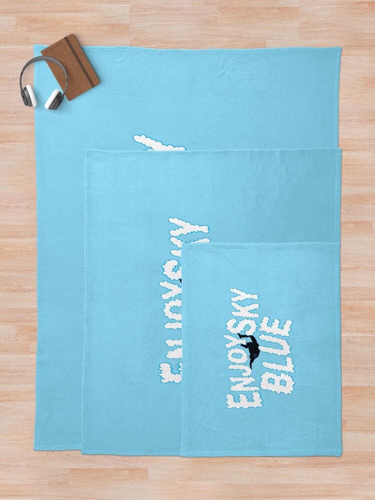 Alternate view of Enjoy Sky Blue Throw Blanket