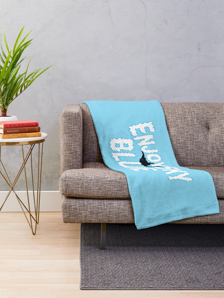 Alternate view of Enjoy Sky Blue Throw Blanket