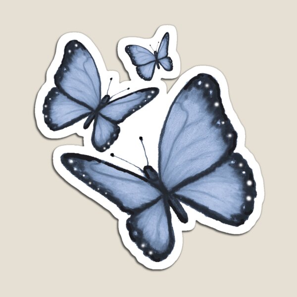 Item preview, Mariposas azules, trío de mariposas azules, arte de vida silvestre designed and sold by JoyfulWhimsy.