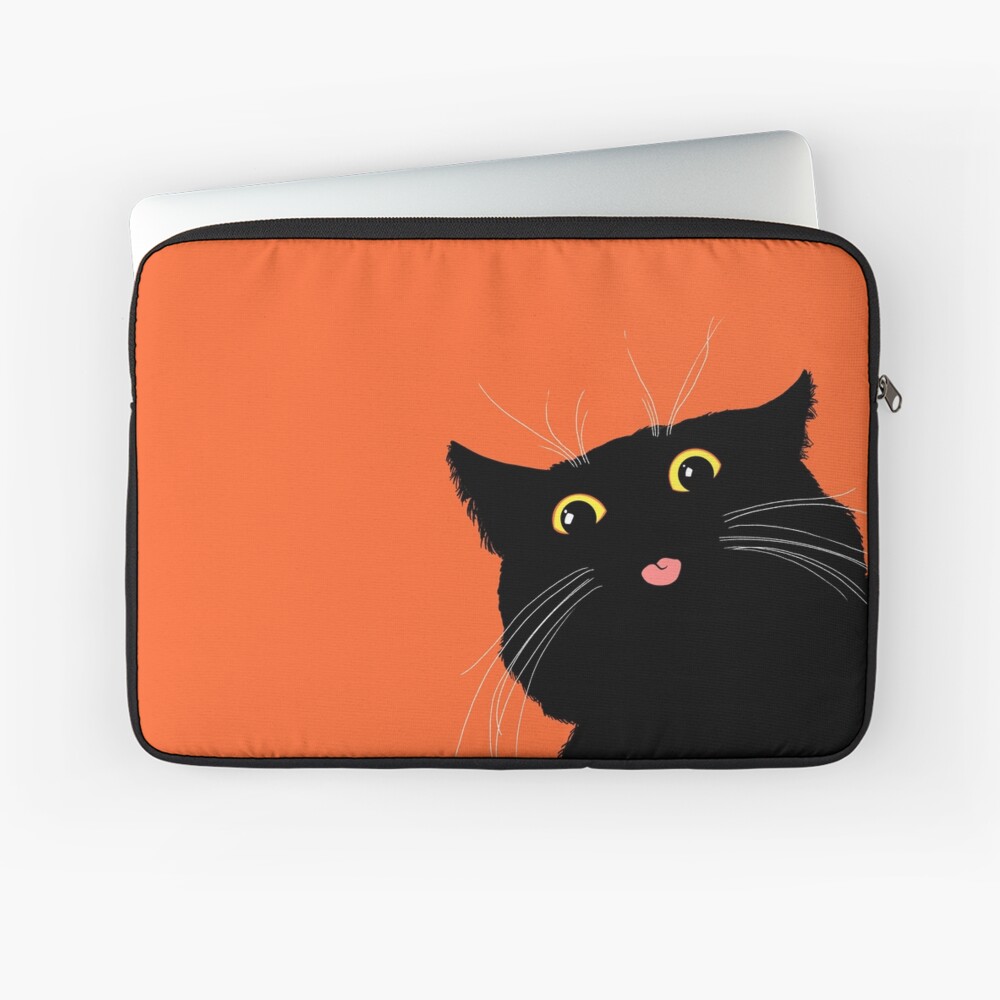 Coque Et Skin Adhesive Ipad Halloween Black Cat Blep Chat Qui Sort La Langue Par Ctkrstudio Redbubble