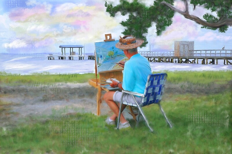 "Painter on the Beach" by MaryTimman Redbubble