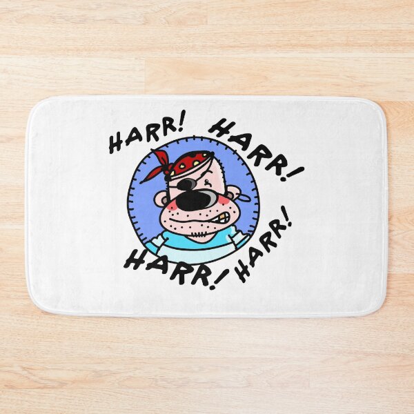 Item preview, Funny pirate with eye patch, headscarf and gold tooth says: HARR! designed and sold by chrisbears.