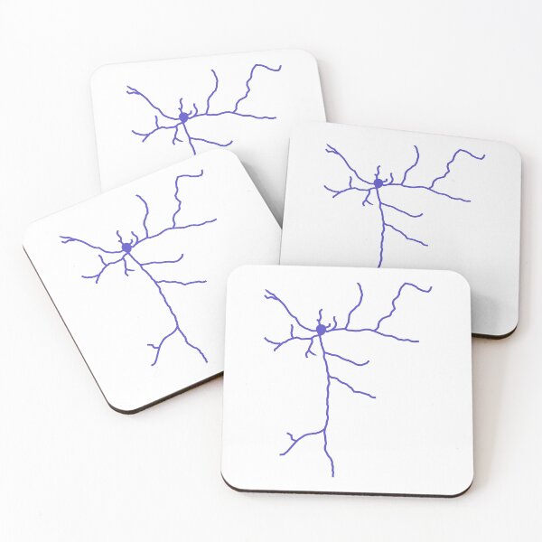 Item preview, Purple fluorescent neuron drawing designed and sold by kzsg.