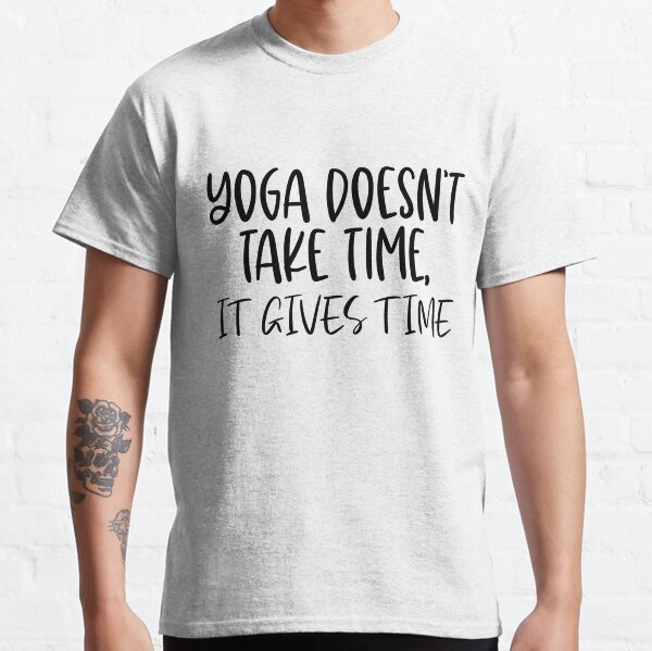 Yoga Camiseta Divertida Cita Camiseta espiritual Estar aquí ahora T-Shirt Tee Zen cita