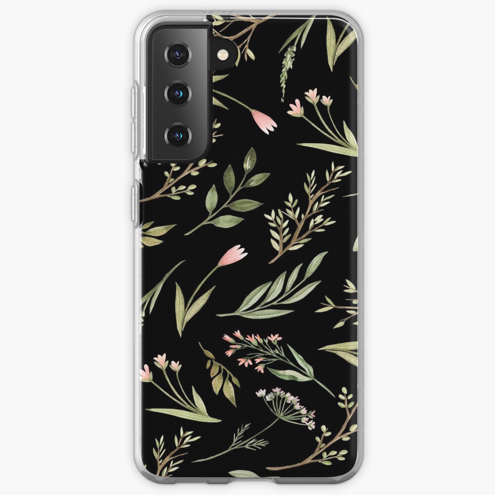 "Black Wildflowers" Case & Skin for Samsung Galaxy by CelestesStudio