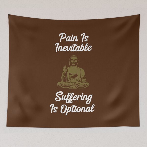 Item preview, Buddha Pain Is Inevitable Suffering Is Optional Quote designed and sold by h44k0n.