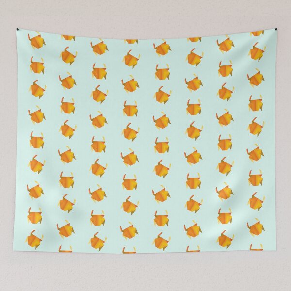 Item preview, Origami crab in orange, yellow and sand tones designed and sold by designair.