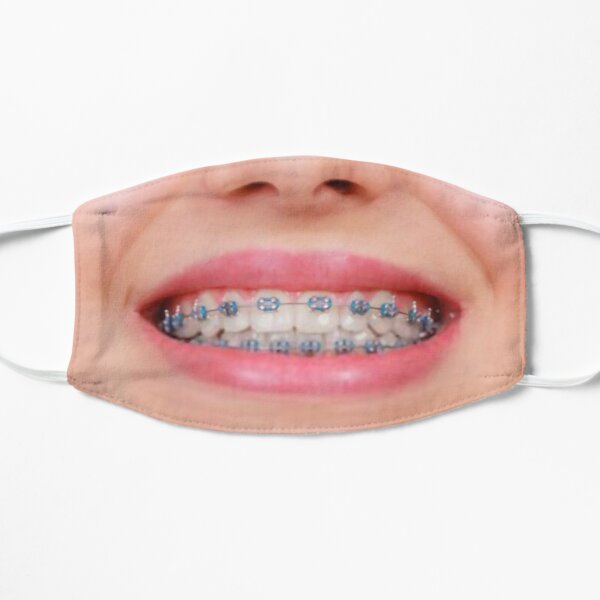 BRACES PERFECT SMILE woman face Mask Flat Mask