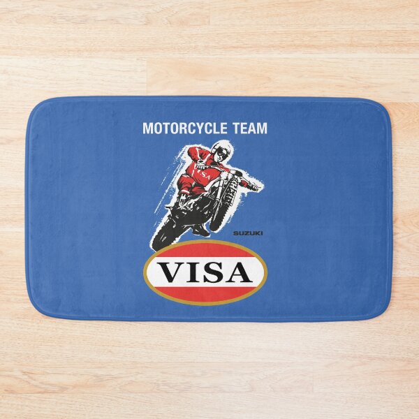 Item preview, Visa Suzuki Motorcycle Team Vintage 70's print designed and sold by Hecksploitation.