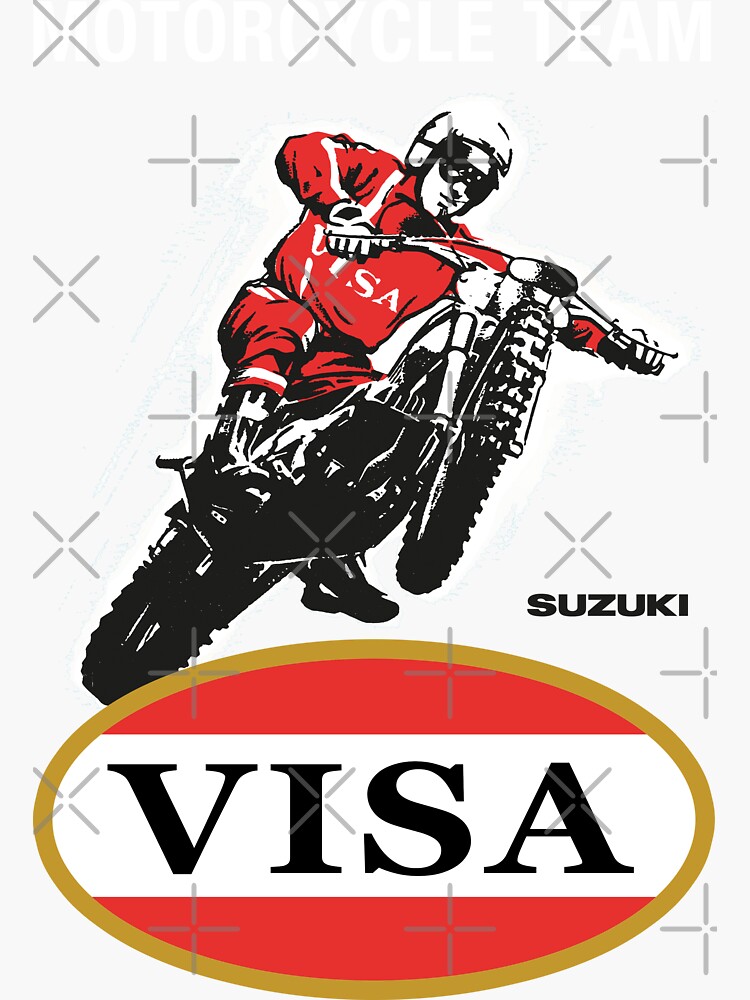 Sticker for Sale mit Suzuki Motorräder Vintage 70er Logo von