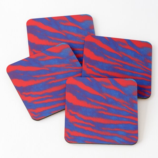 Item preview, Tiger Print Red and Blue  designed and sold by Sabbaht.